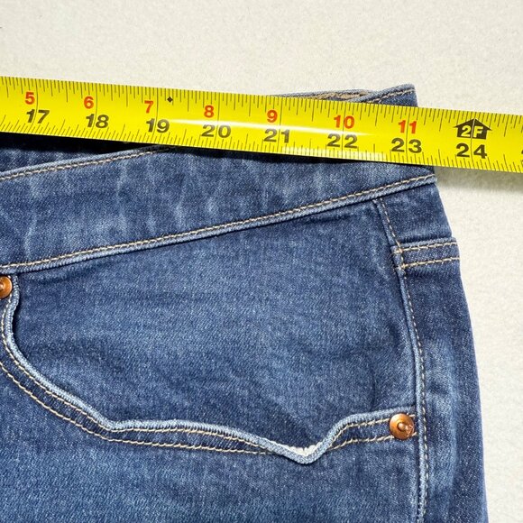 Lane Bryant Women's Mid Rise Straight Crop Denim Jeans Plus Sz 26 Flex Waistband - Picture 8 of 11